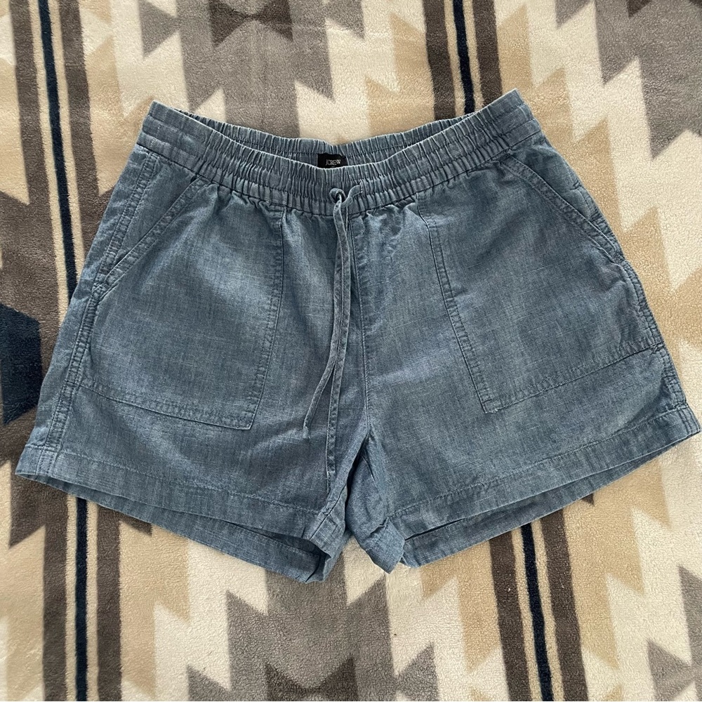 J. Crew Women’s Chambray drawstring short Size Small